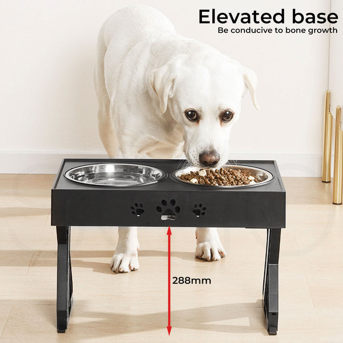PaWz Elevated Pet Feeder Food Water Double Bowl