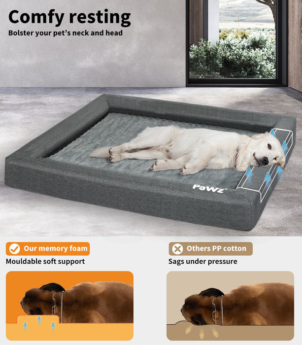 PaWz Premium Memory Foam Calming Dog Bed