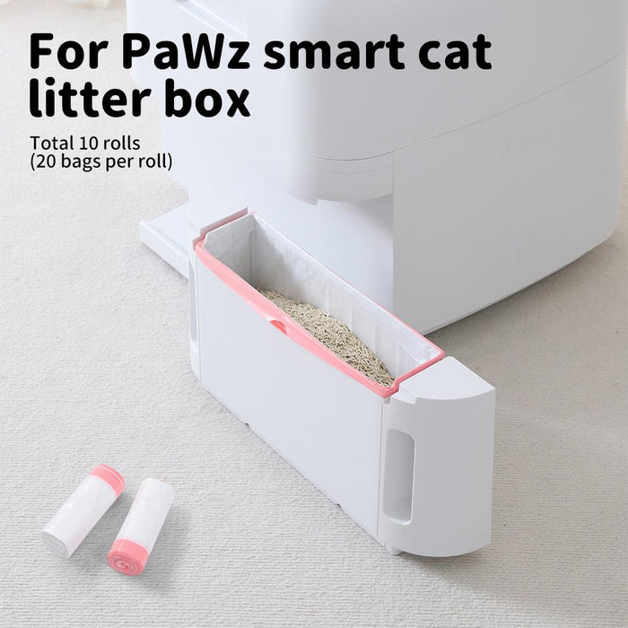 PaWz Waste Bag 10 Rolls Disposable Replacement Refill For Smart Cat Litter Box