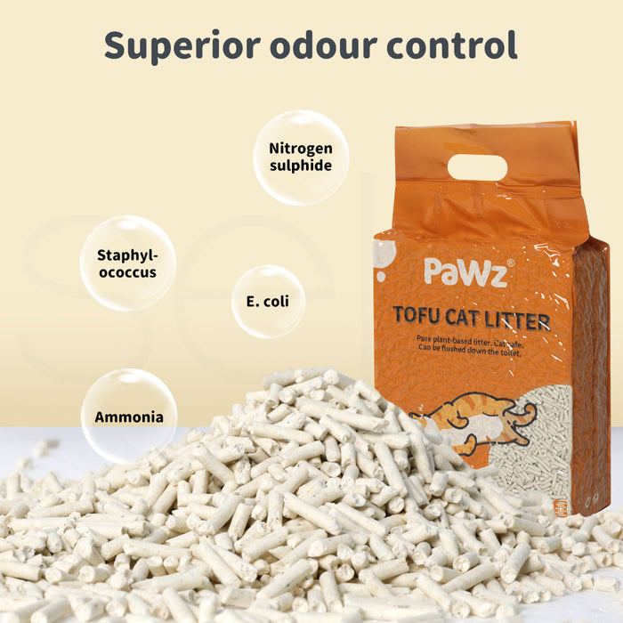PaWz Tofu Cat Litter Clumping Flushable Original Scent