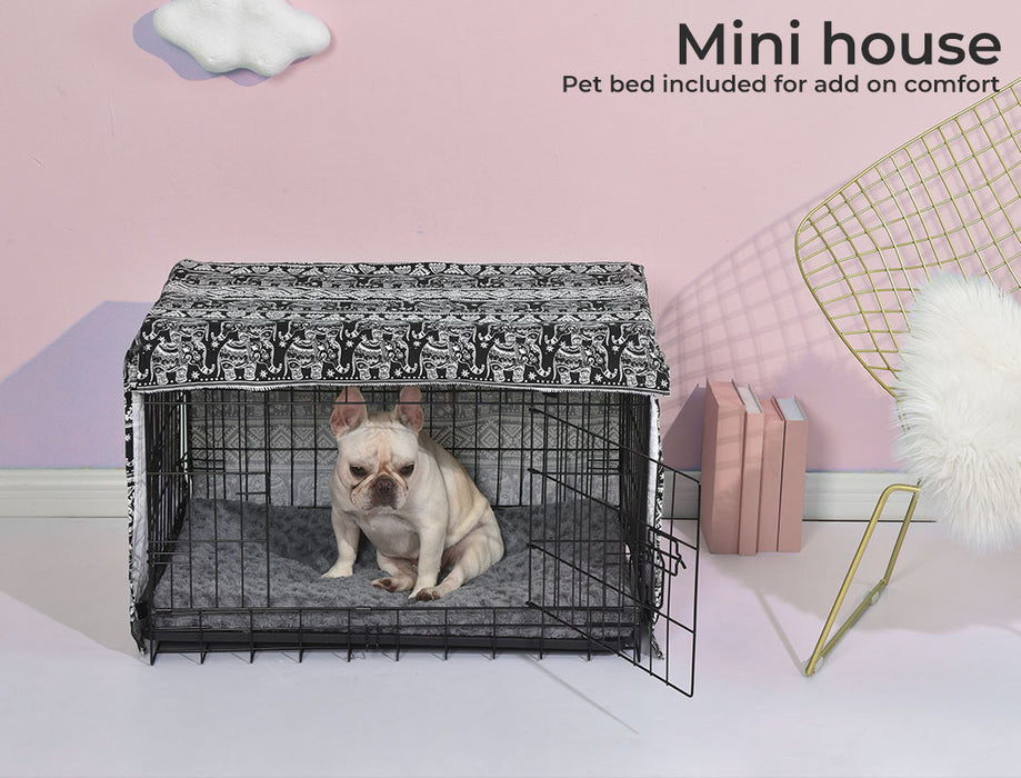 PaWz Pet Dog Crate Metal With Bed 30"