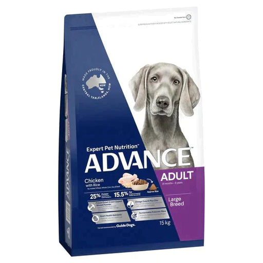 Advance Dog Adult Large Breed Chicken with Rice 15kg - petpawz.com.au
