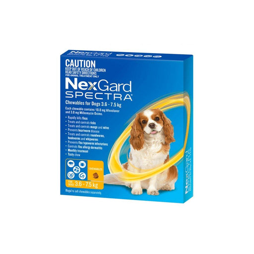NexGard Spectra Small Dog - Yellow (6 Pack) - petpawz.com.au