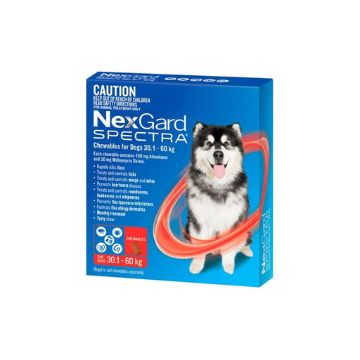 NexGard Spectra Very Large Dog - Red (6 Pack) - petpawz.com.au