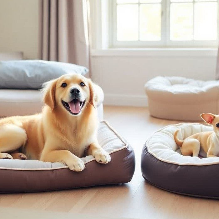 Two Dogs on Beds 