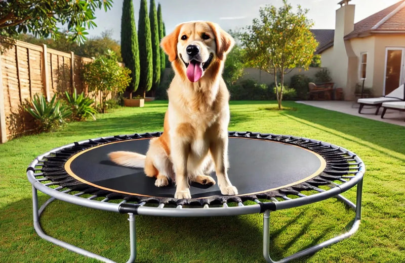 Dog_sitting_on_the_trampoline_
