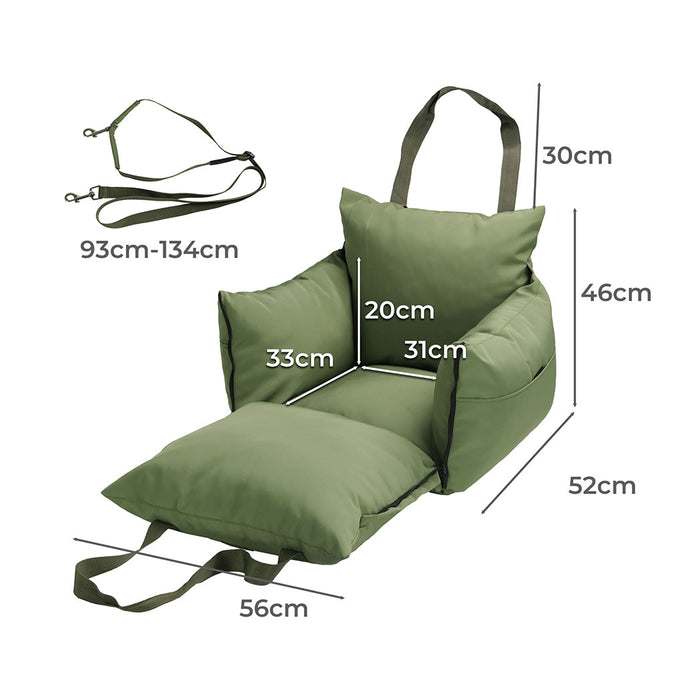 Dog Car Seat Booster Belt Pet Portable Travel Bed Hand-carry Washable