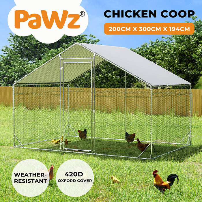 Pawz Chicken Coop Large Walk in Hen Pet Cage Run Rabbit Hutch Ferret House Cover