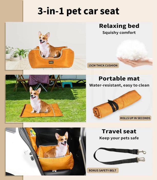 3 in one Pet Car bed