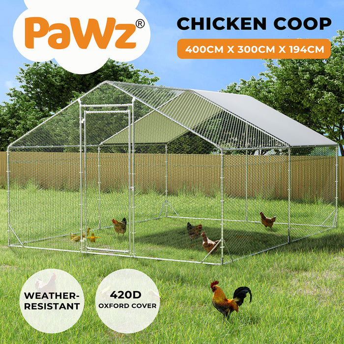 Pawz Chicken Coop Large Walk in Hen Pet Cage Run Rabbit Hutch Ferret House Cover