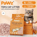 PaWz Tofu Cat Litter Clumping Flushable Peach Scent - petpawz.com.au