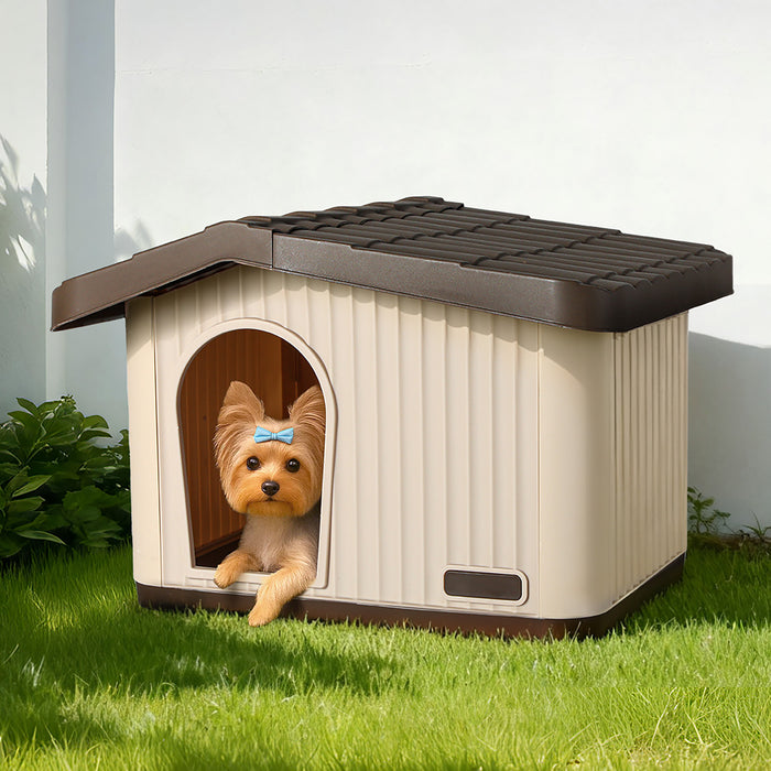 Pawz Plastic Dog Cage for Small Dogs Outdoor Weather-Resistant Kennel with Vent