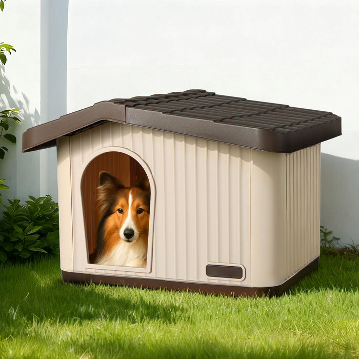 Dog Cage for Small Dogs Outdoor Weather-Resistant Kennel with Vent 75cm