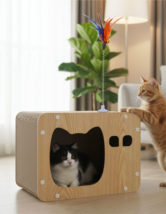 Pawz Cat Scratcher Board Bed Scratching Cardboard Catnip Toy Pad Mat Recyclable