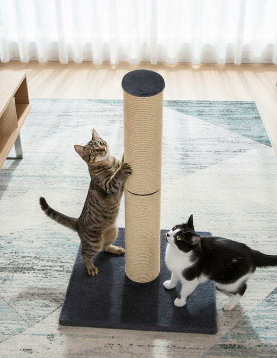 Cat Scratcher Scratching Post Natural Sisal Kitten Higher Stable Base 74cm