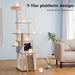 7 Tier  Pawz Wooden Cat condo with scratching post