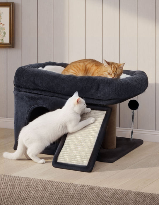 Cat Tree Tower Big Perch Bed Large Condo House Scratcher Removable Soft Mat
