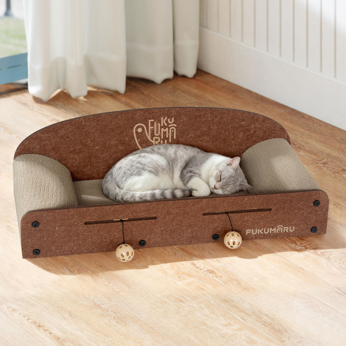 Cat Scratcher Scratching Board Corrugated Cardboard Scratch Bed Toy 2