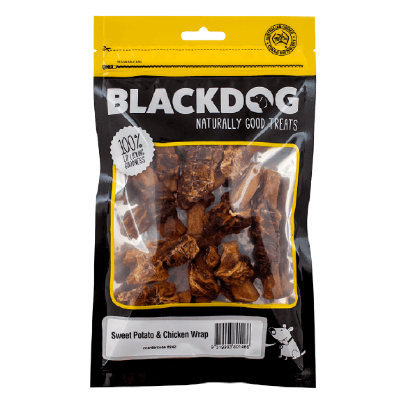 Blackdog Sweet Potato And Chicken Wrap - 150g - petpawz.com.au