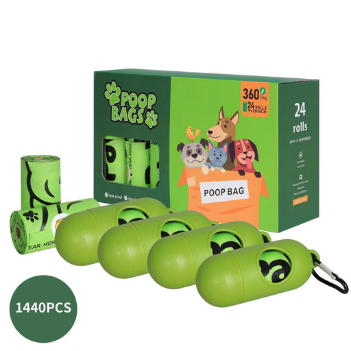 Box of Dog poop bags compostable with dispenser  1440 PCS