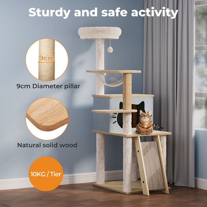 Cat condo with scratching post