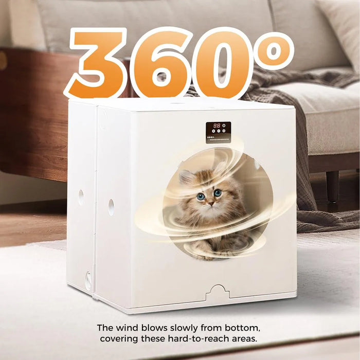 Cat in the PaWz Pet Dryer Box  