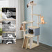 Cats on the large Pawz Wooden Multi-level Cat Tree Tower