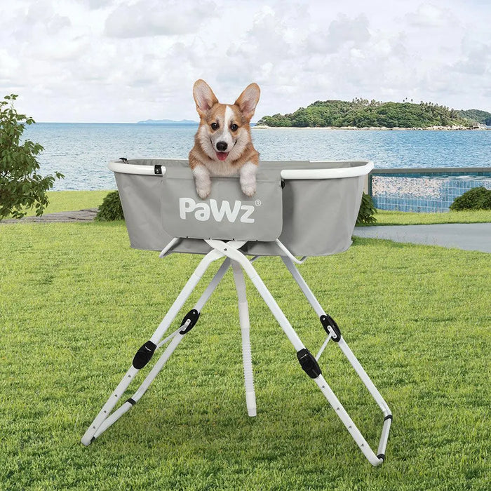 Dog in the PaWz Dog Wash Bathtub 