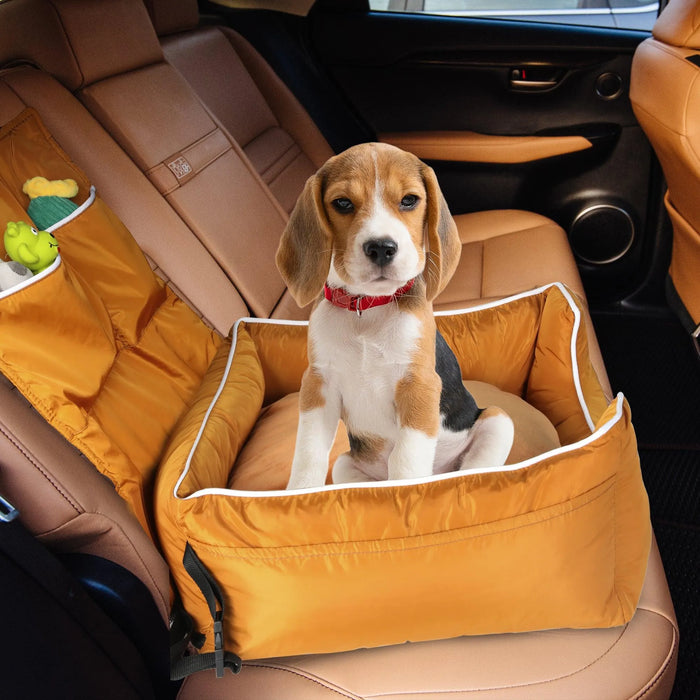 Dog in the Pawz Dog Car Bed 