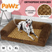 Dog on the orthopedic sofa bed