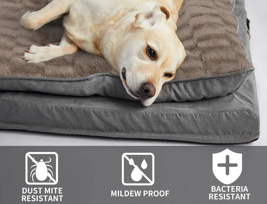 Dog reasting on  Pawz Dog Memory Foam Mattress 