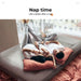 Family lying  on giant human sized dog bed​
