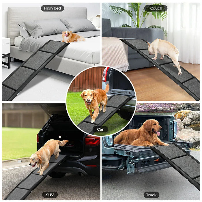 Foldable Dog Travel Ramp use for bed and car