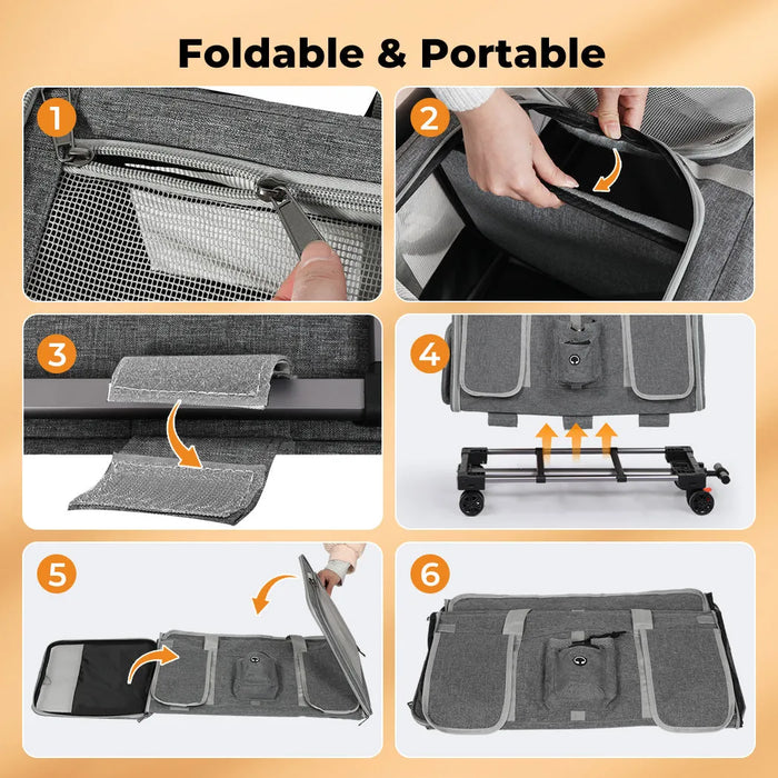 Foldable design of Pawz pet bag