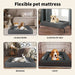 Four images showing the different use case of Pawz memory foam pet bed​