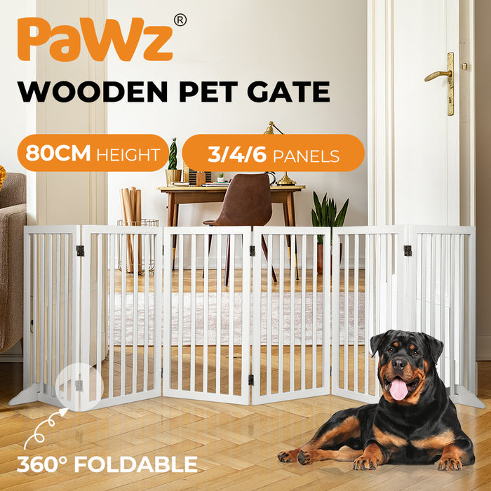 PaWz Wooden Pet Gate - White