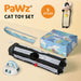 Cat Toys Set Interactive Teaser Scratching Board Tunnel 5 styles - petpawz.com.au