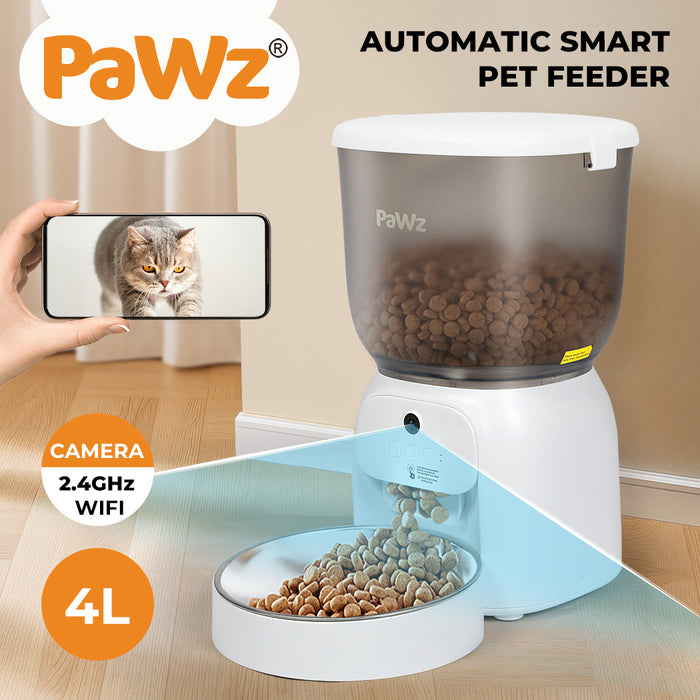 Pawz Automatic Pet Feeder Dog Cat Feeder Camera Wifi Auto Smart Food Dispenser