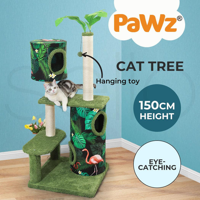 Pawz Cat Scratcher Post Cactus Multi Level Playground - petpawz.com.au