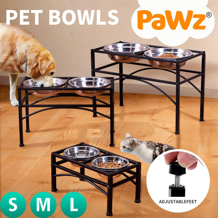 PaWz Dual Elevated Raised Pet Feeder - petpawz.com.au