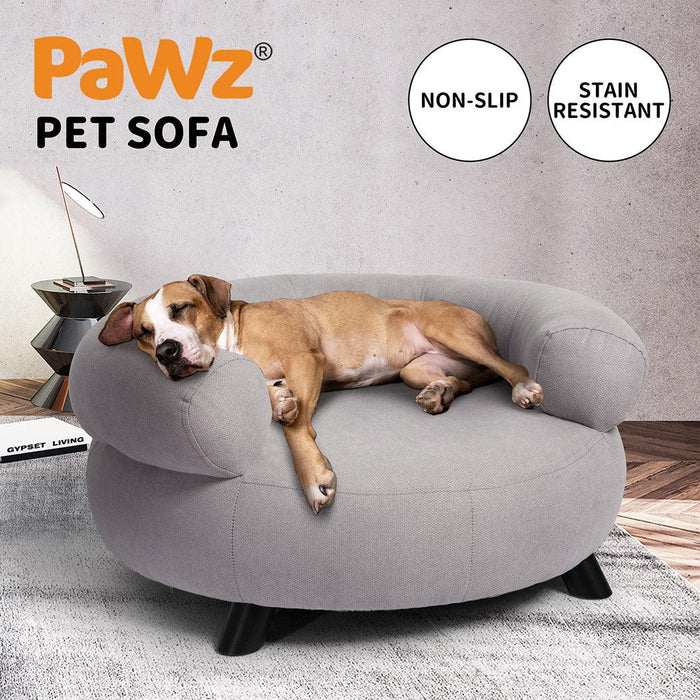 Pet Sofa Bed Soft Round Lounge Couch - petpawz.com.au