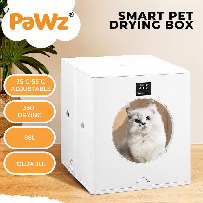 PaWz Automatic Pet Drying Box Cat Dog Dryer Grooming Silent Disinfection Folding