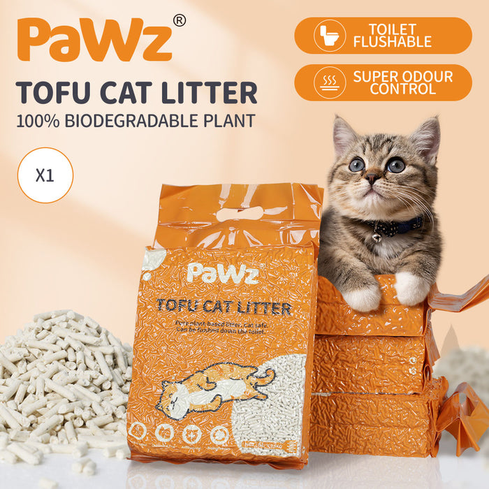 PaWz Tofu Cat Litter Clumping Flushable Original Scent - petpawz.com.au