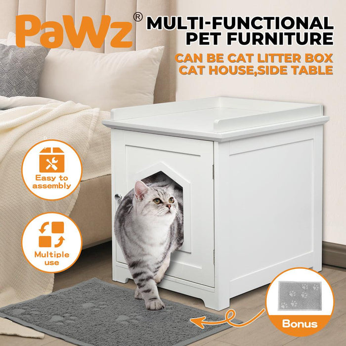 Cat Litter Box Mat Fully Enclosed Kitty Toilet - petpawz.com.au