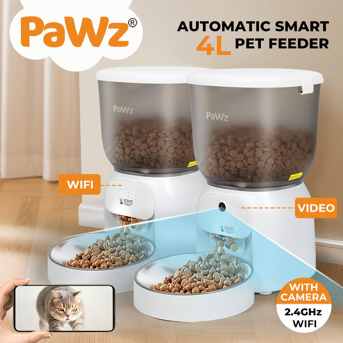 Pawz Automatic Pet Feeder Dog Cat Feeder Camera Wifi Auto Smart Food Dispenser