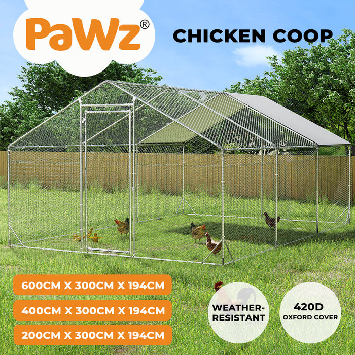 Pawz Chicken Coop Large Walk in Hen Pet Cage Run Rabbit Hutch Ferret House Cover