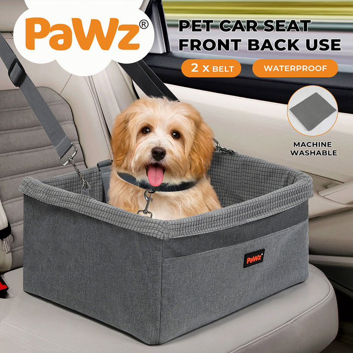 Pawz Pet Dog Car Booster Seat Belt Carrier Travel Safe Protector Basket Washable