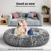 Kid with dog Soft Pink Round Calming Pet Bed