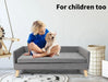 Kid with puppy on Soft Dog Sofa Bed 