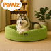 Large dog in the Orthopedic Memory Foam Dog Donut Bed - Green